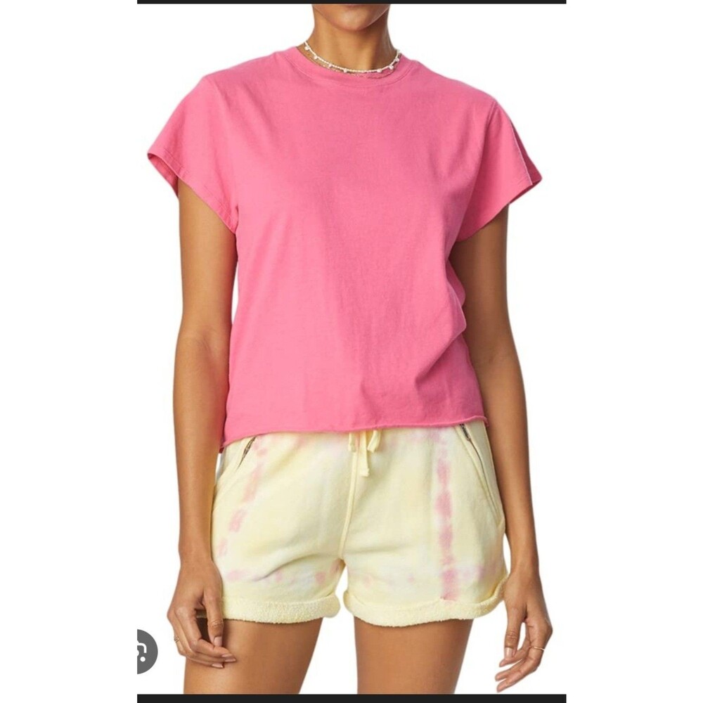 Womens Sincerely Jules By Bandier Bright Rose Short Sleeve T-Shirt Sz Small